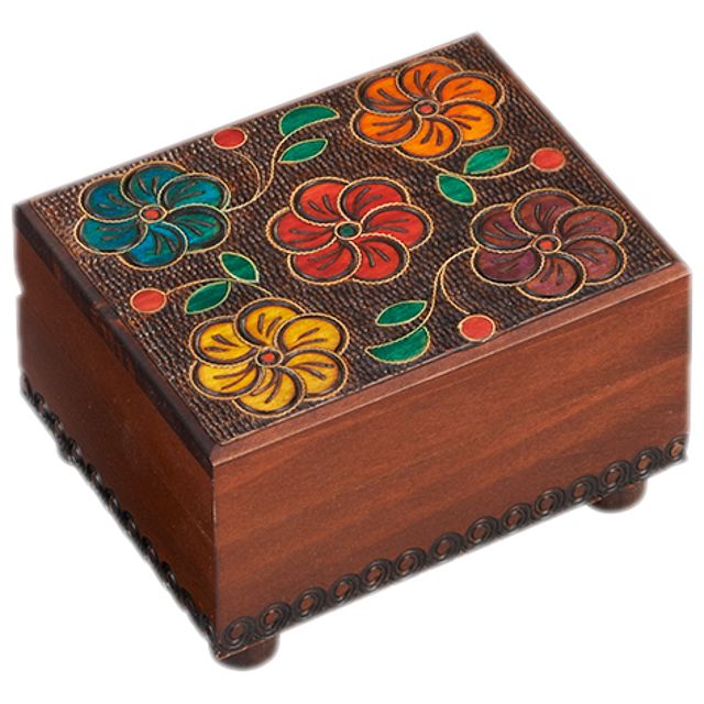 Click to get Wooden Floral Puzzle Box