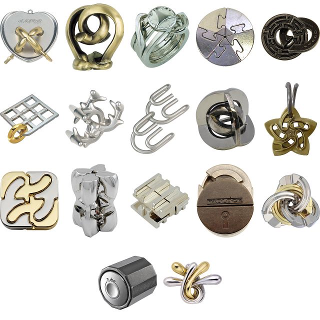 .Level 9 - a set of 17 Hanayama Puzzles