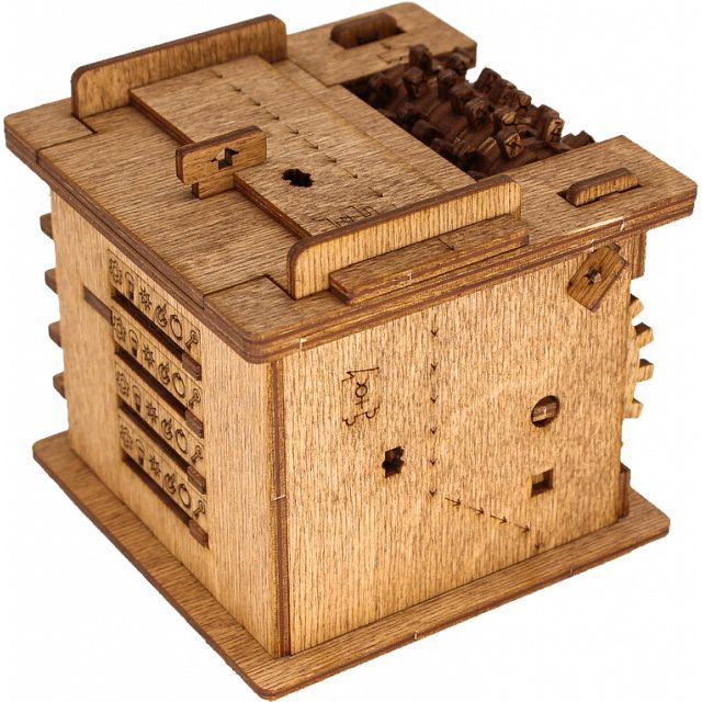 iDventure Cluebox - Schroedingers Cat - Escape Room Game - Puzzle Box - 3D  Wooden Puzzle - Treasure Box - Gift Box - 3D Puzzles for Adults - Brain