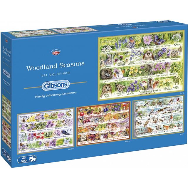 Click to get Woodland Seasons  4 x 500 Piece Jigsaw Puzzles