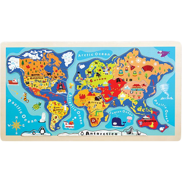 Click to get Little Moppet World Map Wooden Tray Puzzle