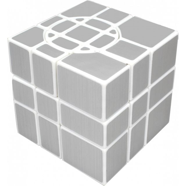 Click to get Crazy Mirror 3x3x3 Cube I 2 circles locked Silver Labels