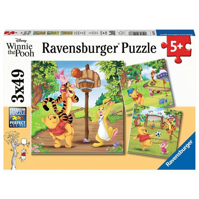 Winnie The Pooh: Sports Day - 3 X 49 Piece Puzzles 