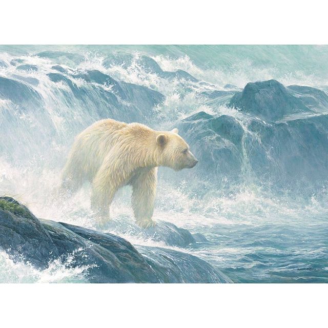 Click to get Salmon Watch  Spirit Bear  Large Piece