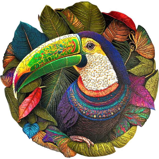 Toucan - 200 Piece Shaped Wooden Jigsaw Puzzle