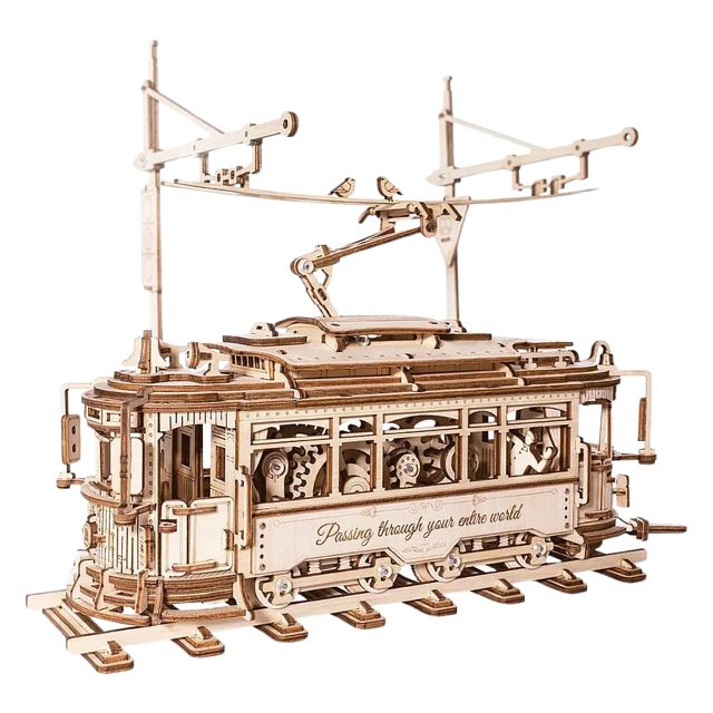 ROKR Wooden Mechanical Gears - Classic City Tram