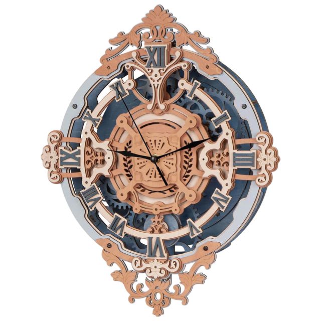 ROKR Wooden Mechanical Gears - Romantic Notes Wall Clock