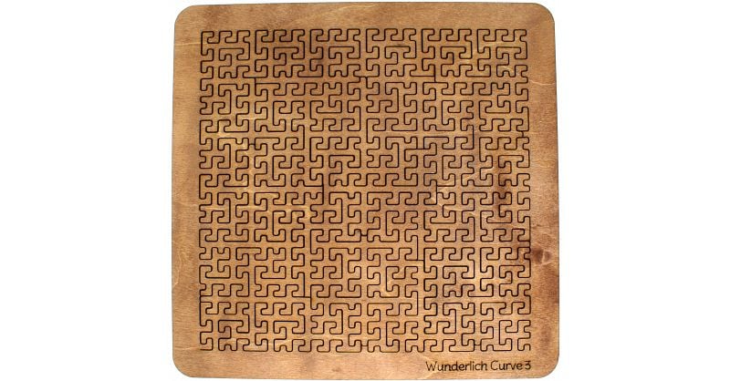 Puzzle Solution for Wooden Fractal Tray Puzzle - Wunderlich Curve