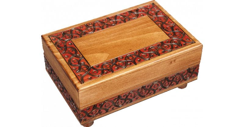 Waved Motif (Large) - Secret Box | Wooden Puzzle Boxes | Puzzle Master Inc