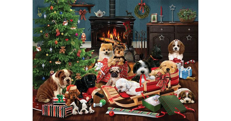 Christmas Puppies | 1000 Pieces | Puzzle Master Inc