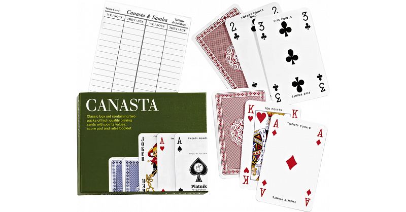 Canasta - Playing Card Box Set | Card Games | Puzzle Master Inc