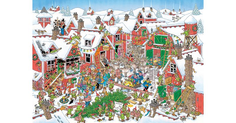 Jan van Haasteren Comic Puzzle - Santa's Village (1000 Pieces) | 1000 ...