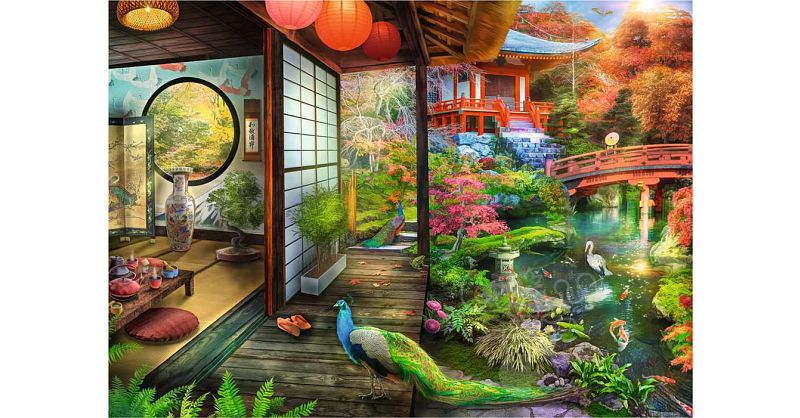 Japanese Garden Teahouse | 1000 Pieces | Puzzle Master Inc